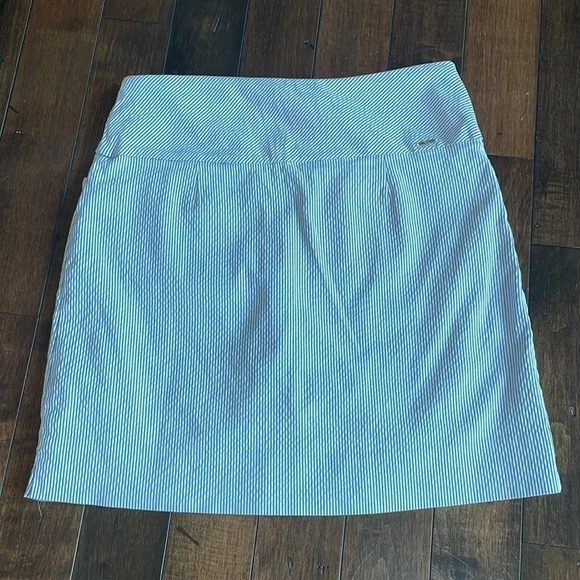 S.C.&CO. Stretch Double Wraparound Skort Tummy control Pockets Striped Women’s S - Picture 10 of 13